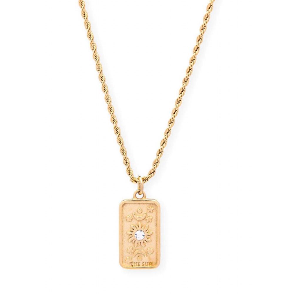 NEW BRACHA the sun necklace in gold in excellent condition.